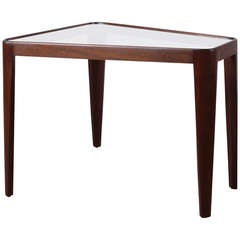 Side Table with Glass Top by Edward Wormley for Dunbar