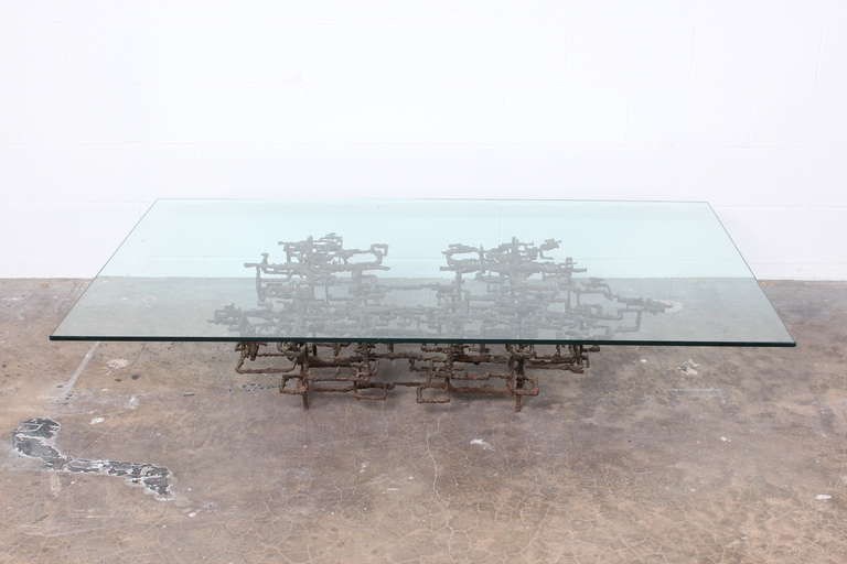 Brutalist Coffee Table by Daniel Gluck In Good Condition In Dallas, TX