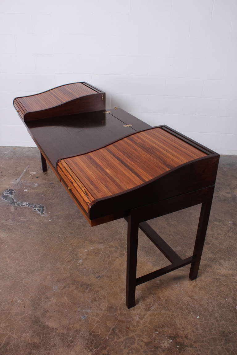 Rosewood Roll Top Desk by Edward Wormley for Dunbar 5
