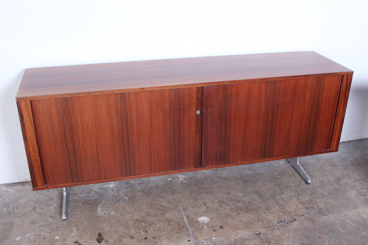 Cantilevered Rosewood Desk and Credenza 6