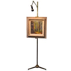 Vintage Brass Easel Lamp by Arredoluce