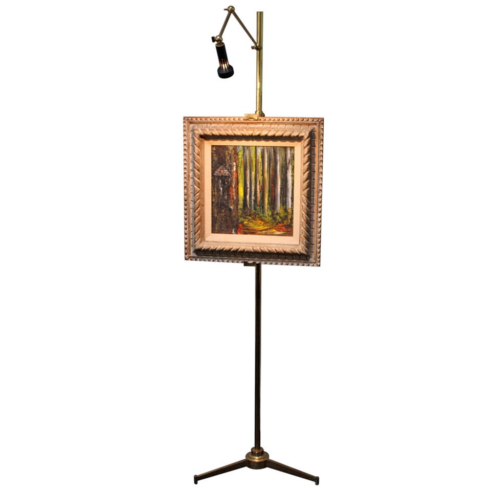 Brass Easel Lamp by Arredoluce