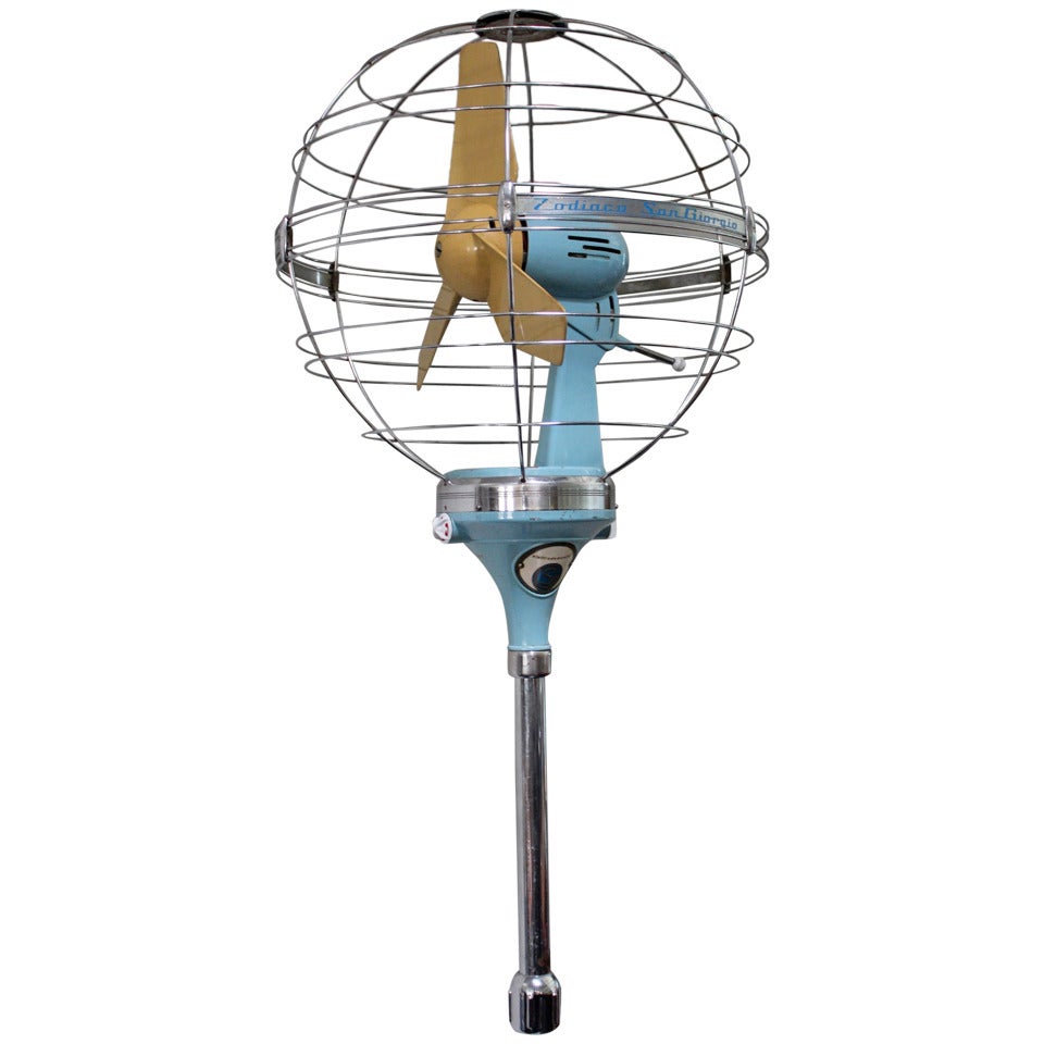 Rare Zodiaco Floor Fan by San Giorgio Elettrodomestici