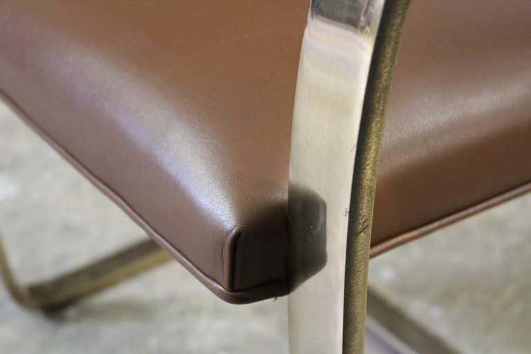 Bronze BRNO Chairs by Mies Van Der Rohe for Knoll In Good Condition In Dallas, TX