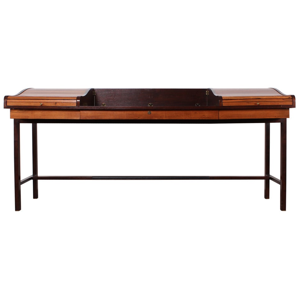 Rosewood Roll Top Desk by Edward Wormley for Dunbar