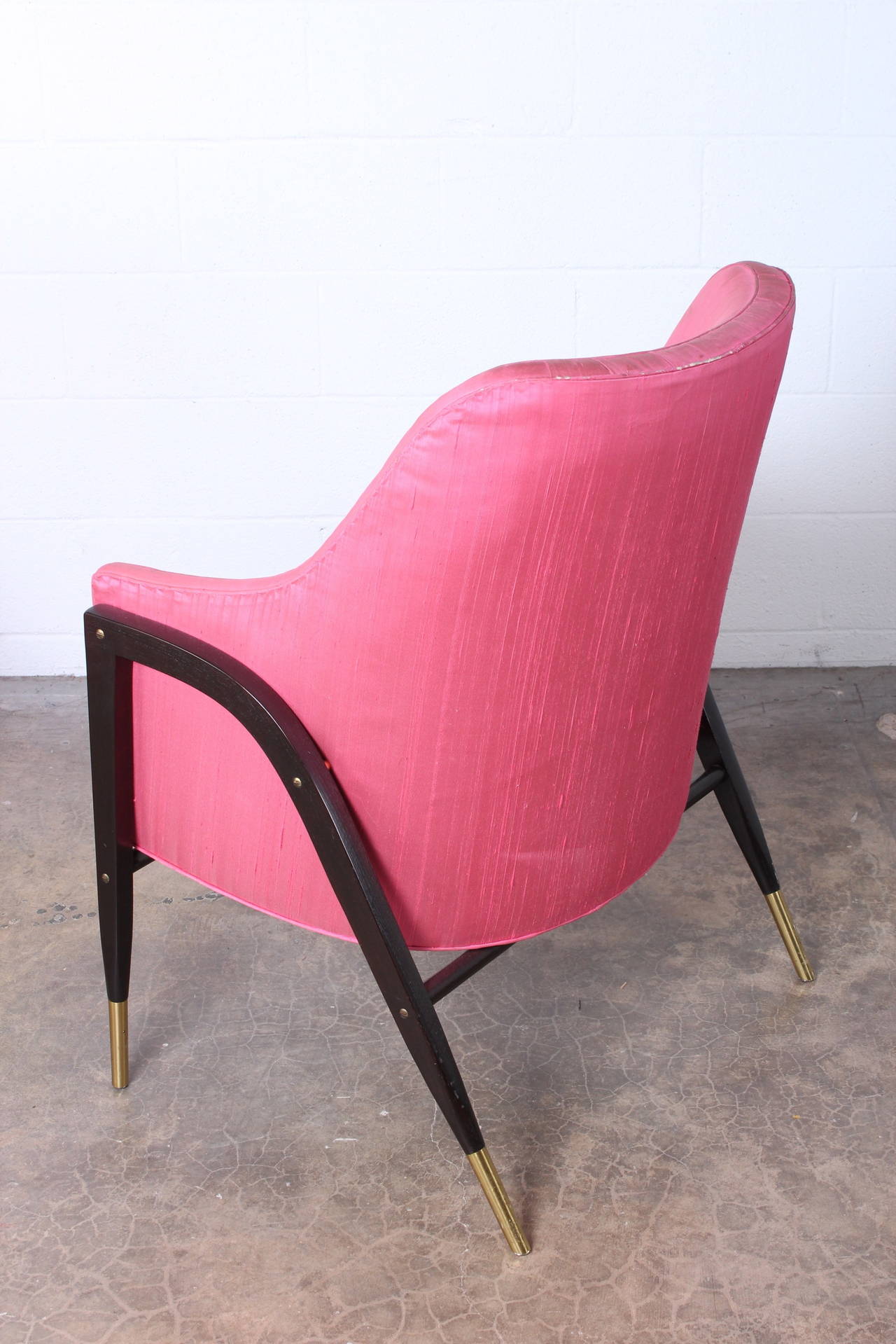 Rare Pair of AFrame Lounge Chairs by Edward Wormley for Dunbar. at 1stdibs
