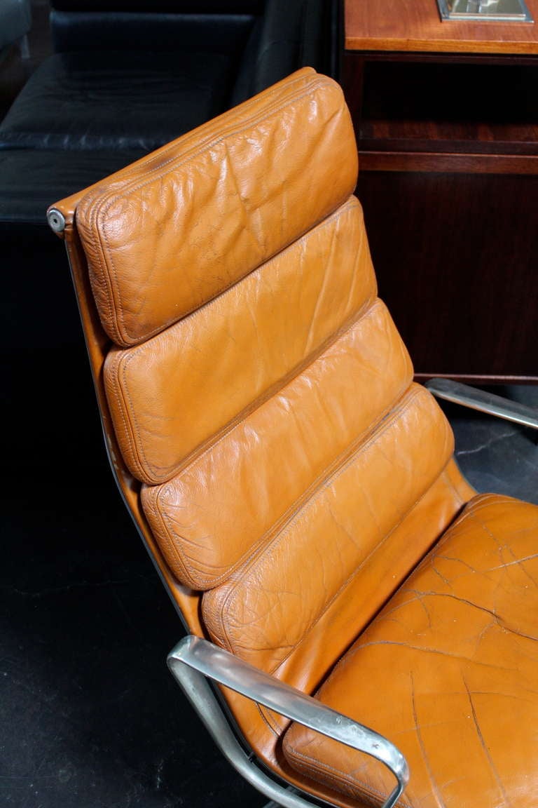 Soft Pad Lounge Chair and Ottoman by Charles Eames In Good Condition In Dallas, TX