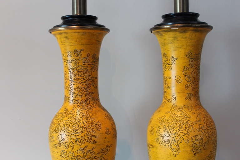 Pair of Ceramic Lamps by Paul Hanson 1