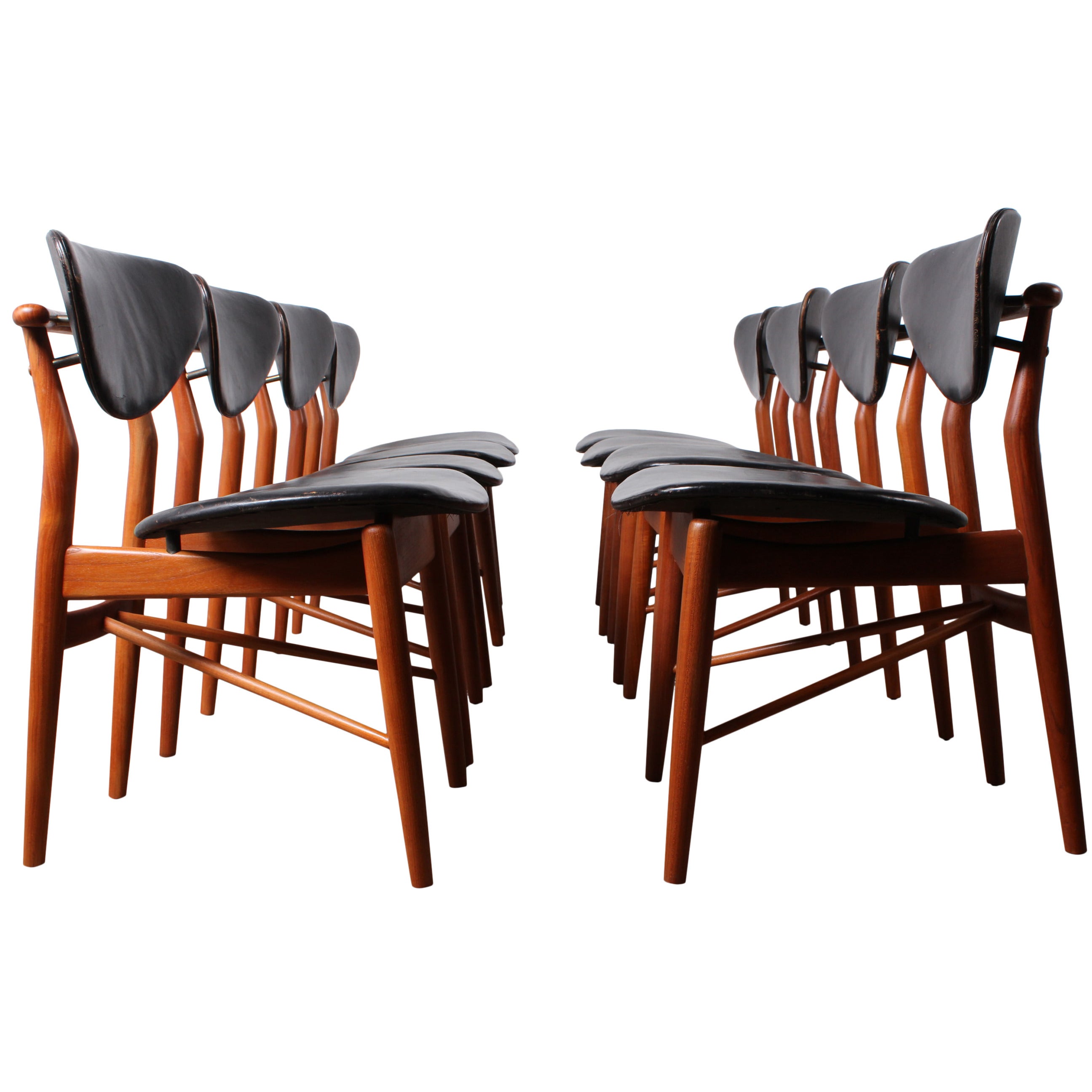 Eight Nv108 Dining Chairs by Finn Juhl