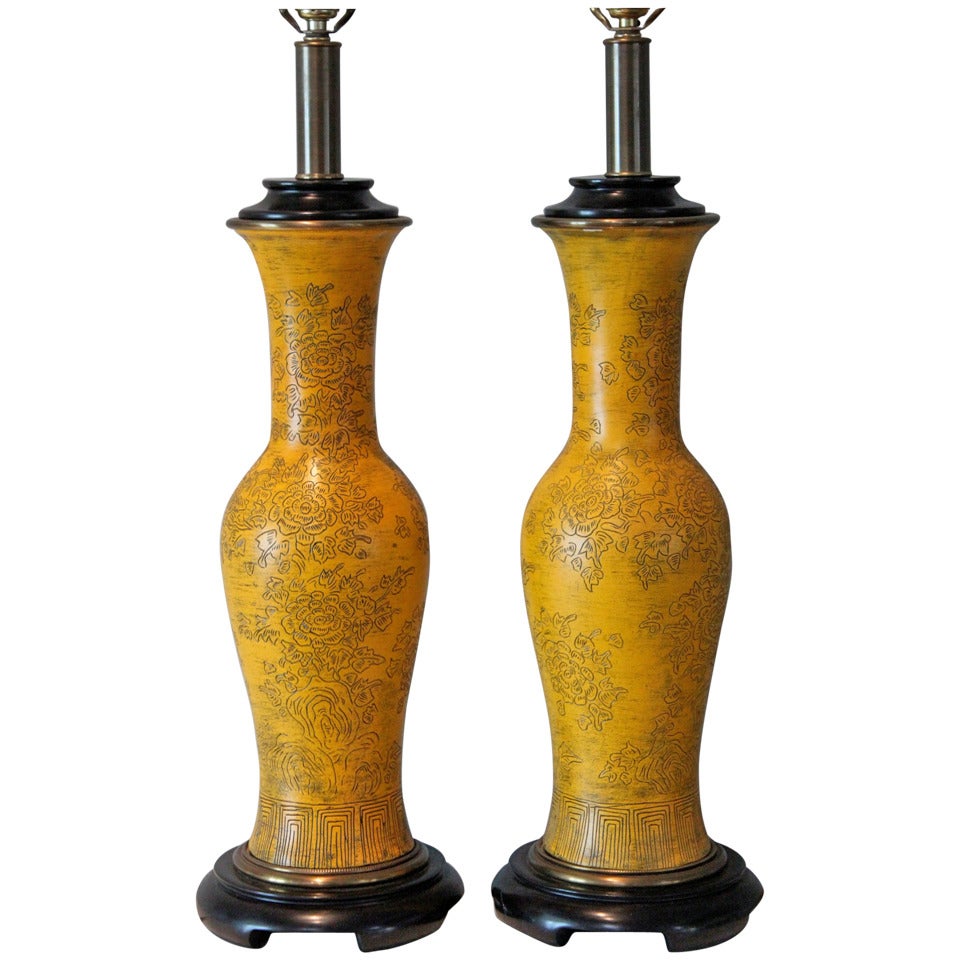Pair of Ceramic Lamps by Paul Hanson