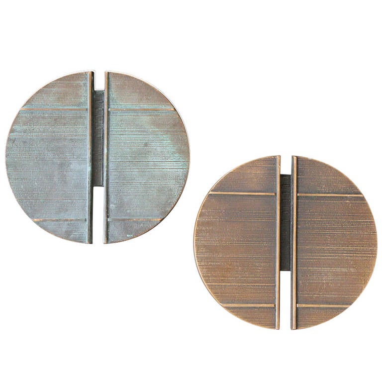 Pair of Large Bronze Door Handles at 1stDibs