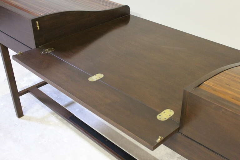 Rosewood Roll Top Desk by Edward Wormley for Dunbar 5