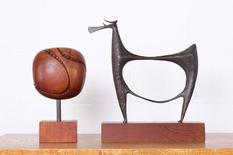 Walnut and Bronze Sculpture by Jack Boyd 6