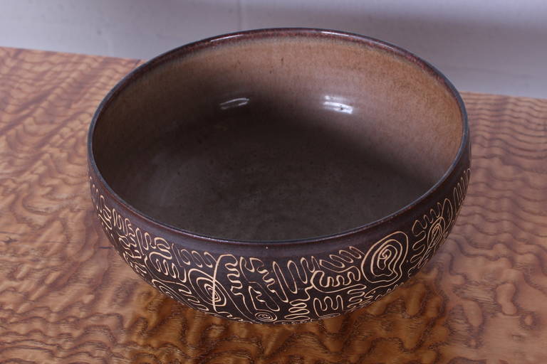 Early Sgraffito Bowl by Edwin and Mary Scheier 1
