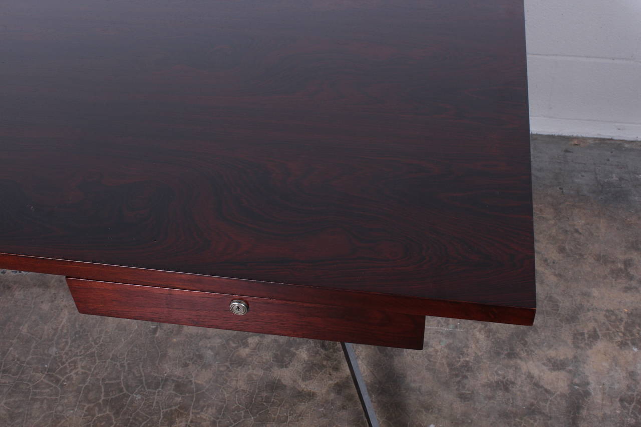Rosewood Architectural Desk by Ward Bennett for Lehigh Furniture In Good Condition In Dallas, TX