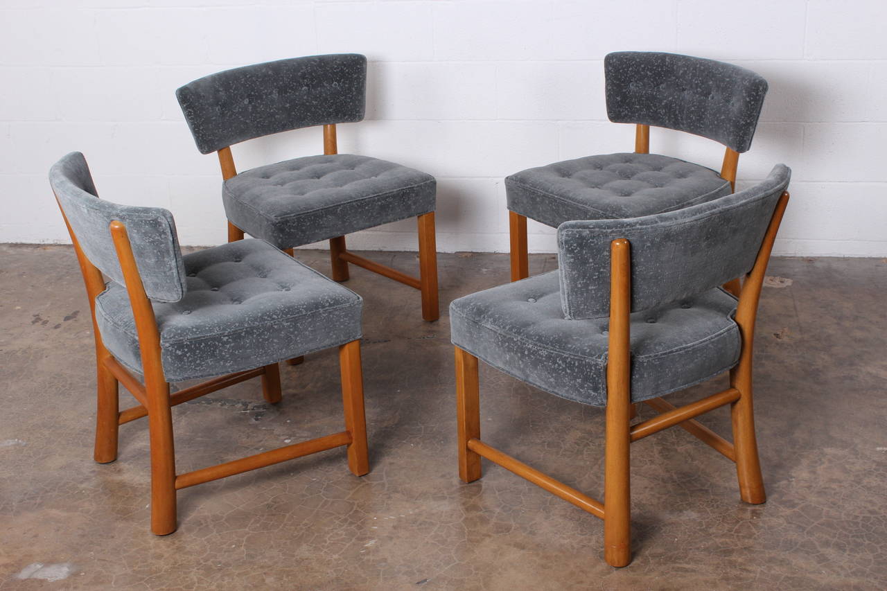 Set of Four Dining Chairs by Edward Wormley for Dunbar 1