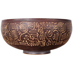 Early Sgraffito Bowl by Edwin and Mary Scheier
