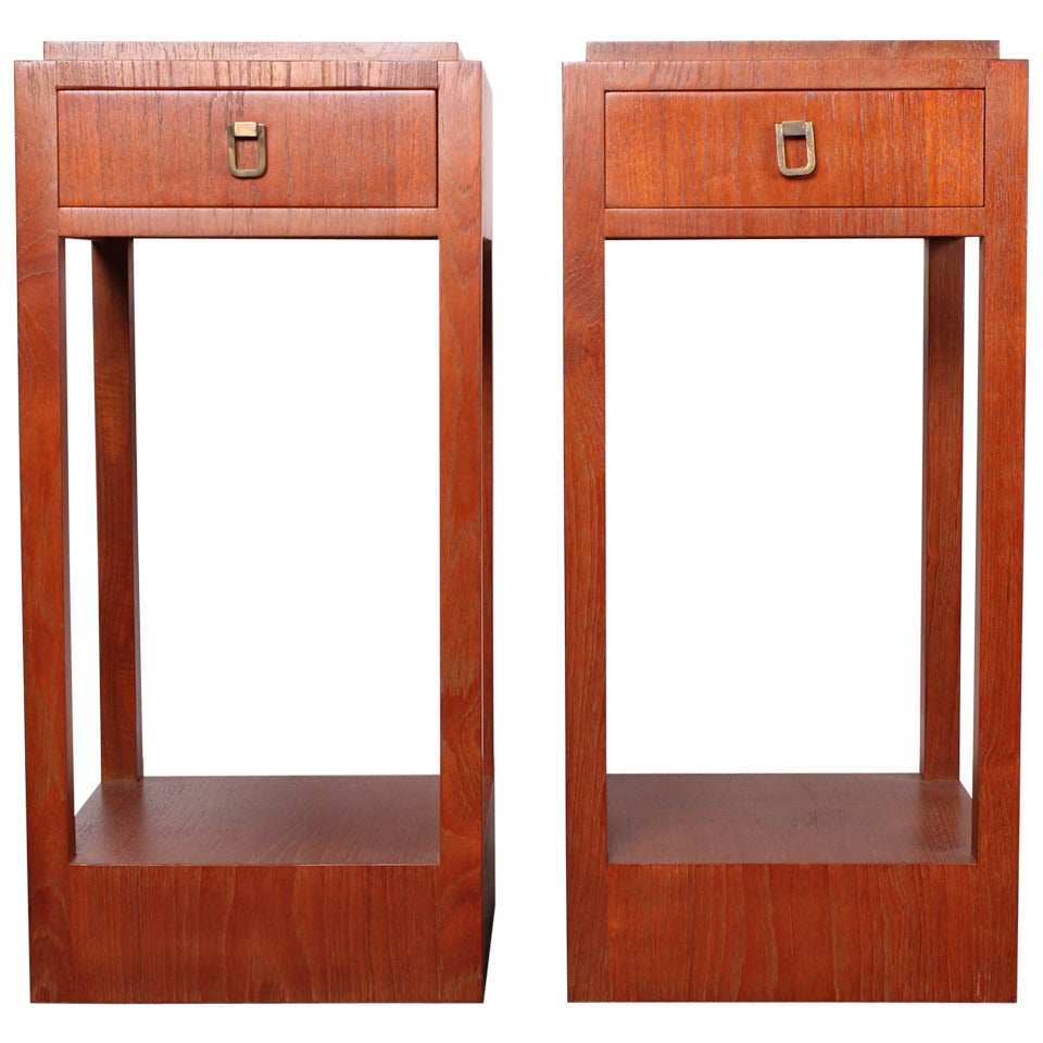 Pair of Tall Nightstands or Pedestals by Johan Tapp