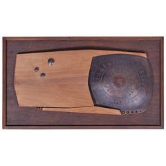 Bronze and Wood Wall Plaque by Jack Boyd