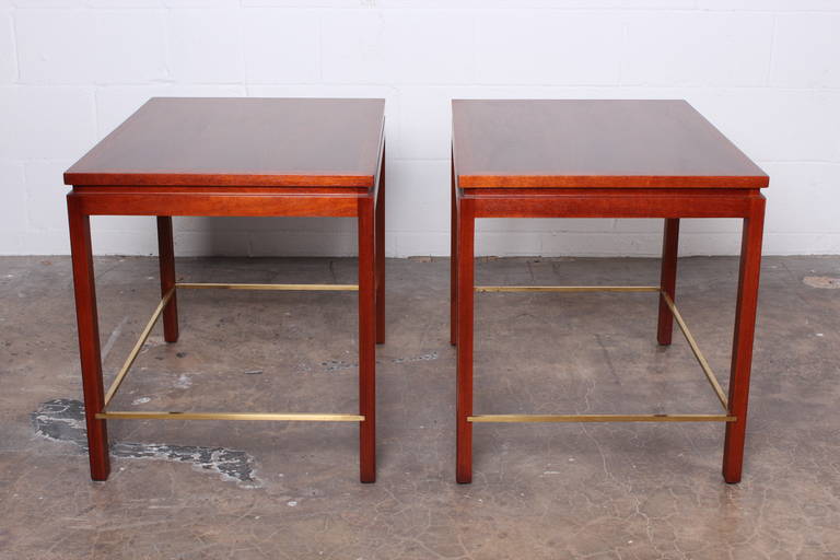 Mid-20th Century Pair of Large End Tables by Edward Wormley for Dunbar