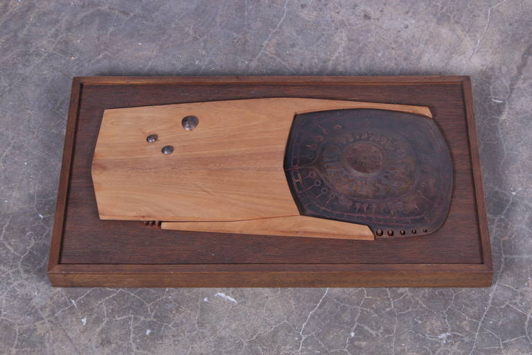 Bronze and Wood Wall Plaque by Jack Boyd