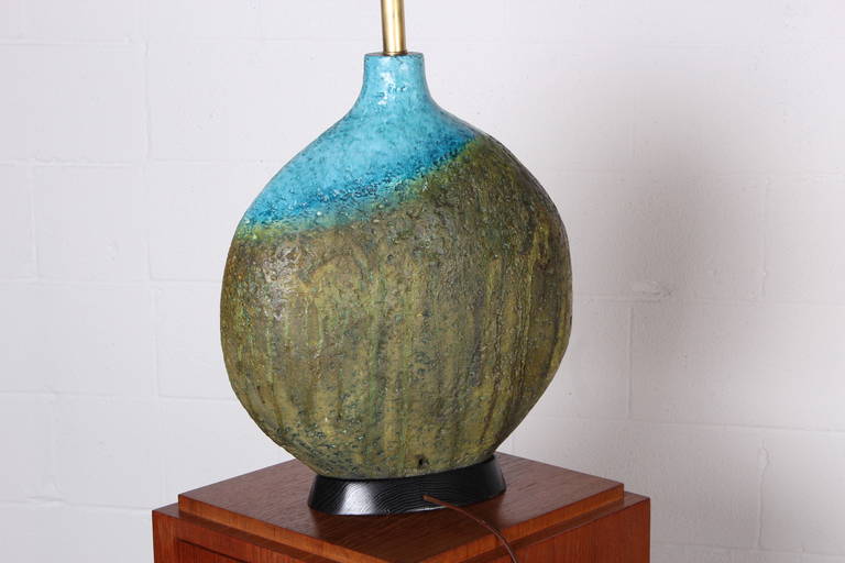 Large Ceramic Lamp by Raymor 2