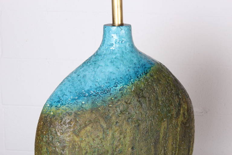Large Ceramic Lamp by Raymor 3