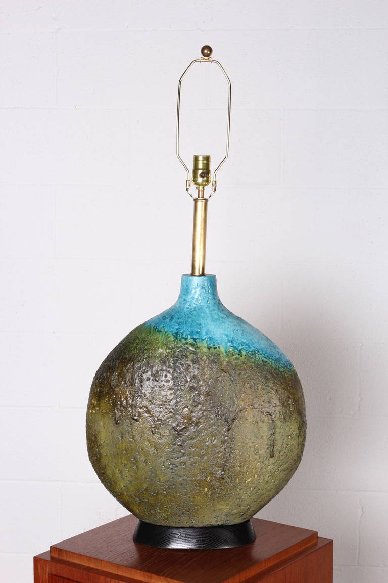Large Ceramic Lamp by Raymor 5
