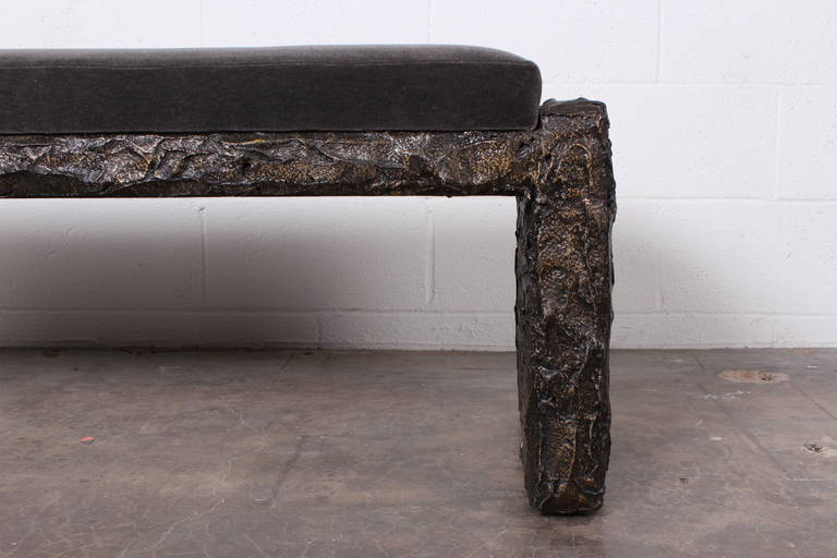 Sculpted Bronze Bench by Paul Evans In Excellent Condition In Dallas, TX