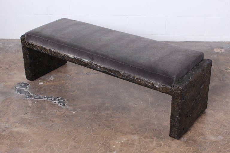 Sculpted Bronze Bench by Paul Evans 1