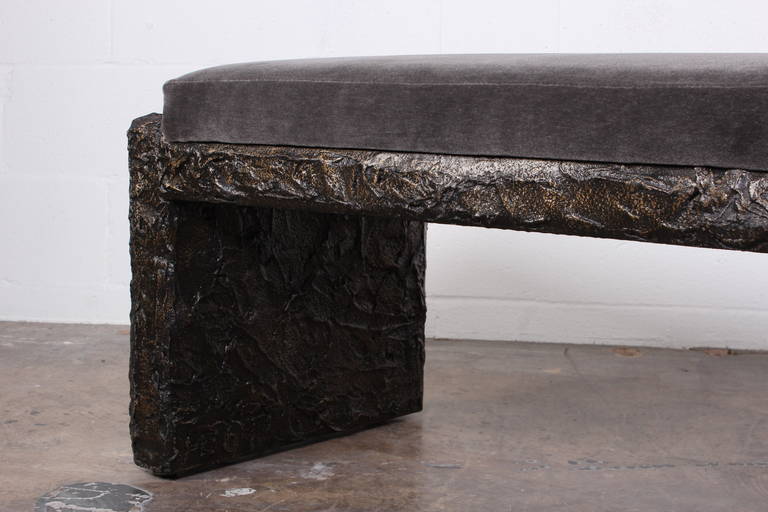 Sculpted Bronze Bench by Paul Evans 3