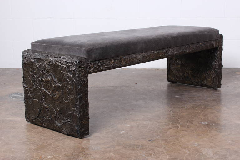 Sculpted Bronze Bench by Paul Evans 5