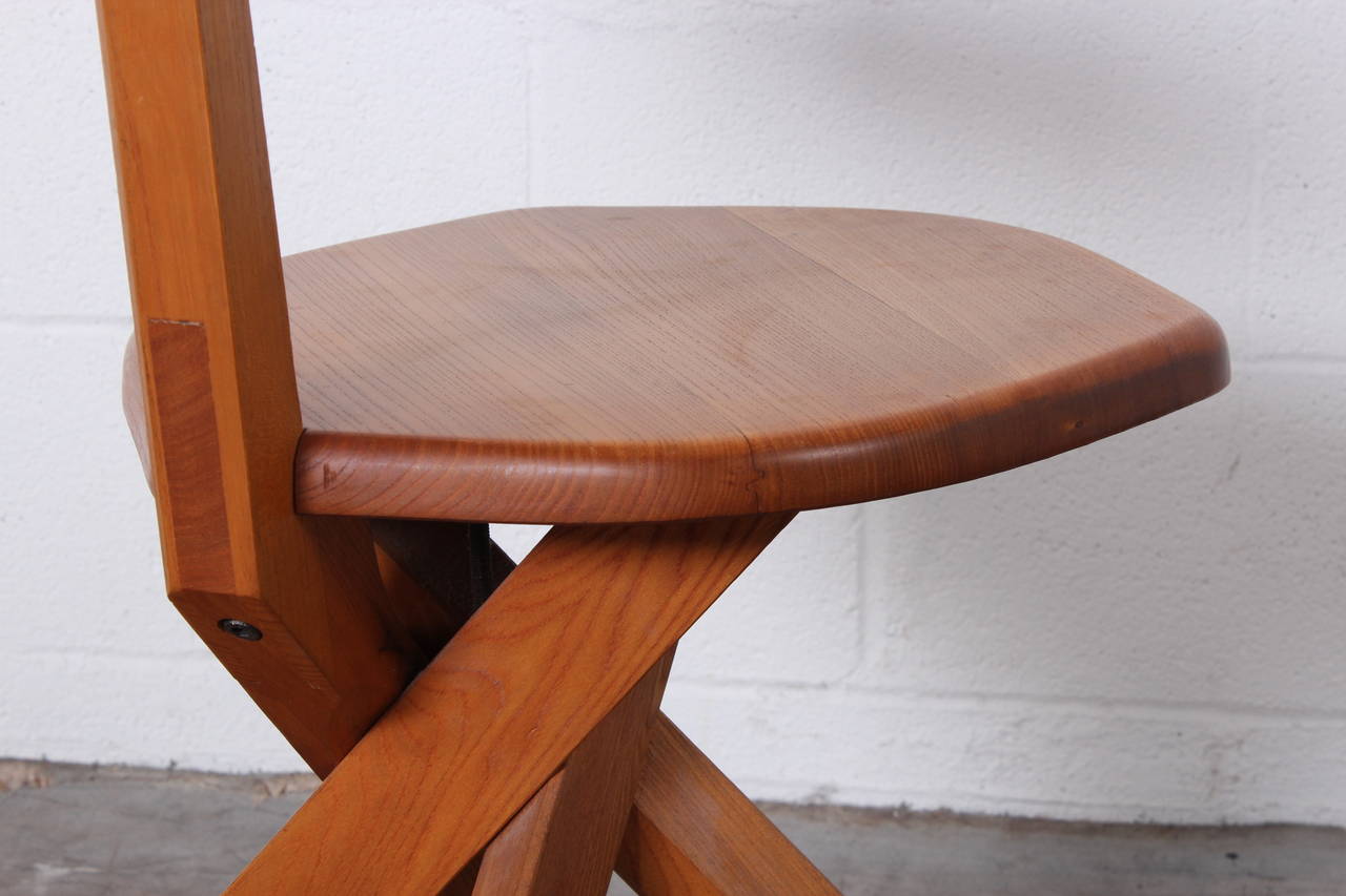 A beautifully designed asymmetrical chair by Pierre Chapo.