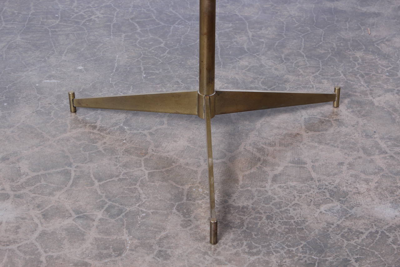 Brass and Vitrolite Side Table Designed by Paul McCobb 6
