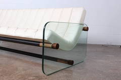 Glass Sofa Attributed to Fabio Lenci