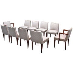 Set of Ten Dining Chairs by Edward Wormley for Dunbar