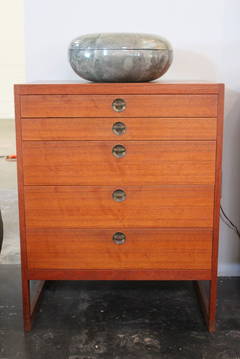 Faux Parchment Lidded Bowl Attributed to Karl Springer