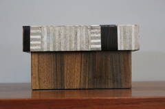 Karl Springer Rosewood Box with Bone Inlay