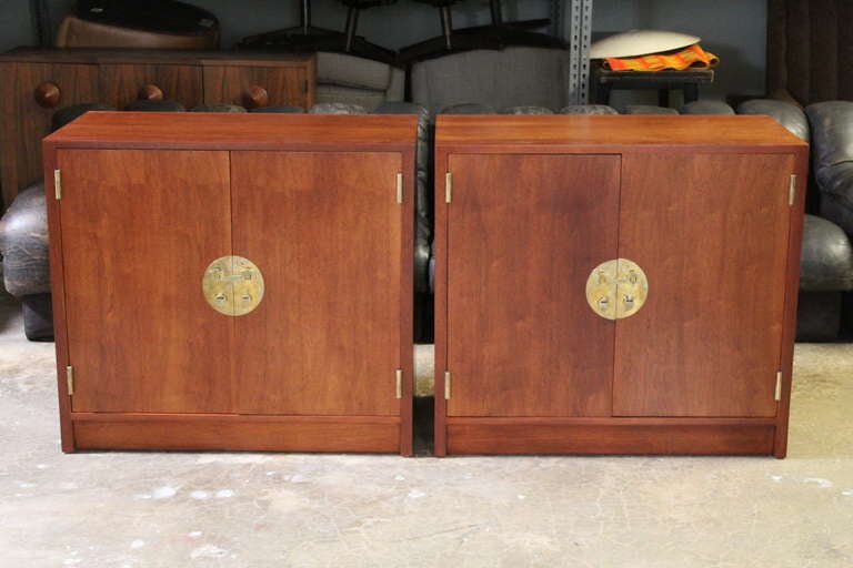 Pair of cabinets by Edward Wormley for Dunbar. In Excellent Condition In Dallas, TX