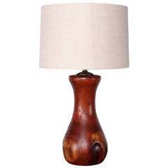 Hand-Crafted Mesquite Wood Lamp