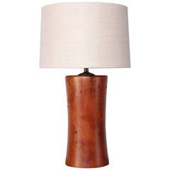 Hand-Crafted Mesquite Wood Lamp