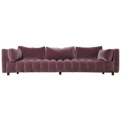 Curved Sofa by Harvey Probber in Mohair