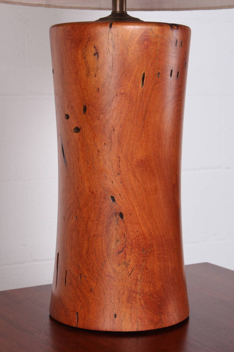 Hand-Crafted Mesquite Wood Lamp 1