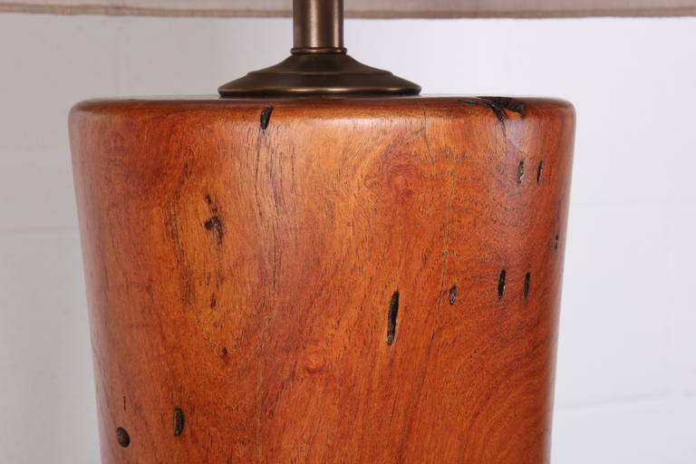 Hand-Crafted Mesquite Wood Lamp 2