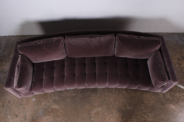 Curved Sofa by Harvey Probber in Mohair 2