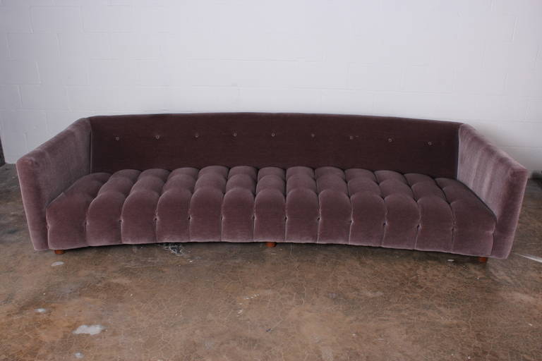 Curved Sofa by Harvey Probber in Mohair 4