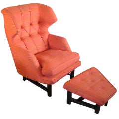 The Wingback Chair and Ottoman by Edward Wormley for Dunbar