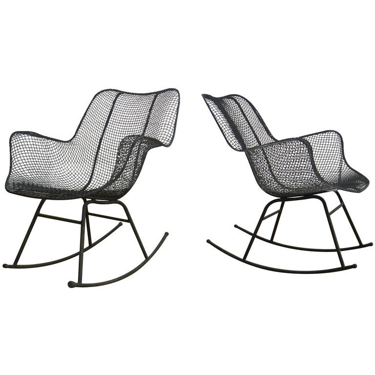 Pair of Sculptura Rocking Chairs by Russell Woodard at 1stDibs