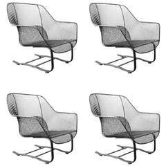 Set of Four Large Sculptura Slapper Chairs by Russell Woodard