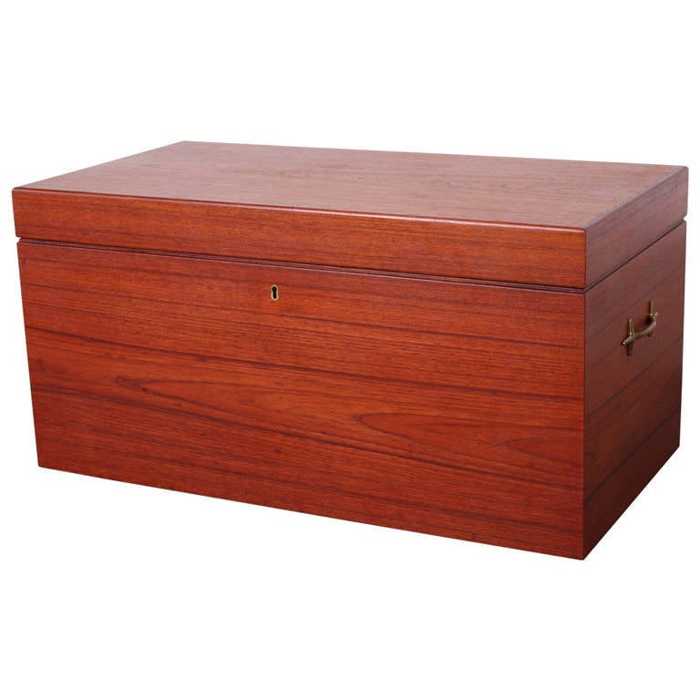 Danish Teak Trunk at 1stdibs